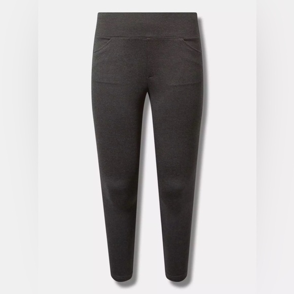 torrid Pants - Torrid Plus Grey Pull On Pocket Pixie Skinny Studio Luxe Ponte Hi Rise Pant 2XR